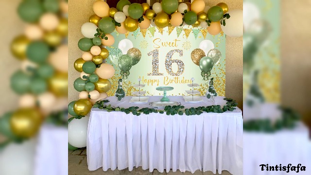 40 Pcs Sweet 16 Birthday Decorations Sage Green Balloon Box...