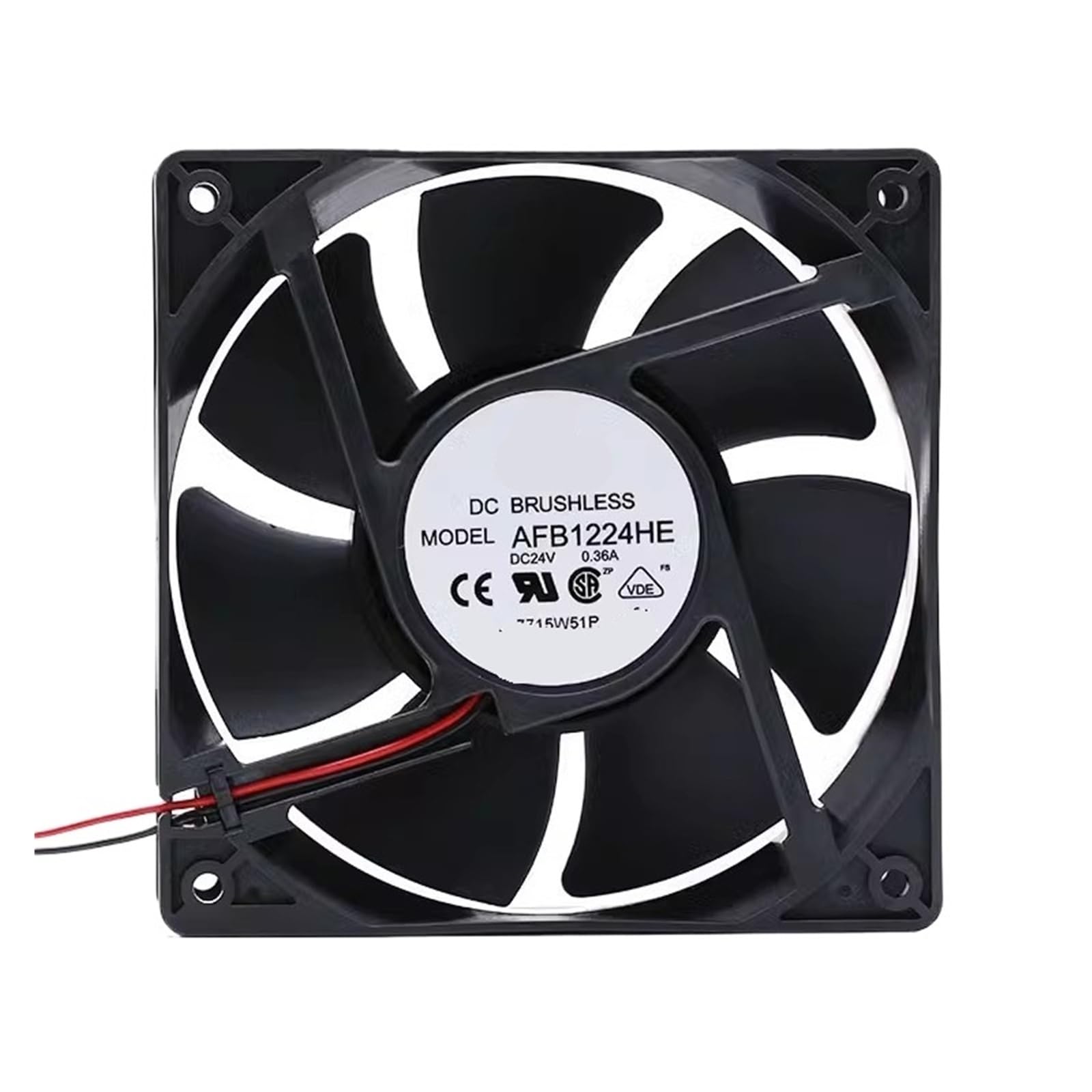 QNEZIQTMH AFB1224HE 24V 0.36A 12CM 120 * 120 * 38MM Cooling Fan(2-wire B1)