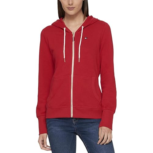Tommy Hilfiger Women's Zip-up Hoodie – Classic Sweatshirt With Drawstrings and Hood