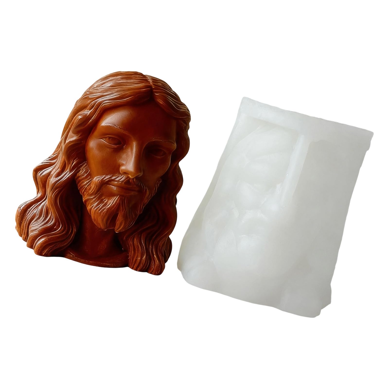Jazuaiao Flexible Silicone Face Casting for Plasters Cement Artisanal Projects and Decoration Portrait Cement