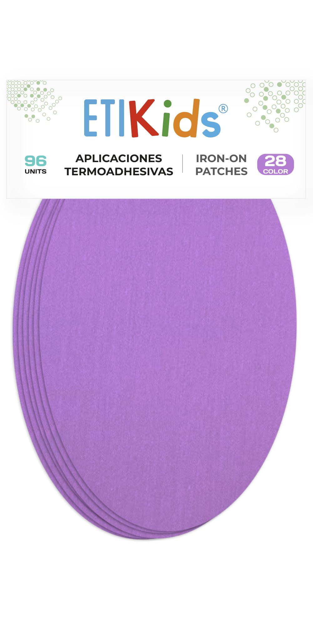 96 Lilac Iron-On Fabric Repair Patches – Knee & Elbow Patches for Clothes, Trousers, Jackets, Sweaters & Shirts, 16 x 10 cm — image 1