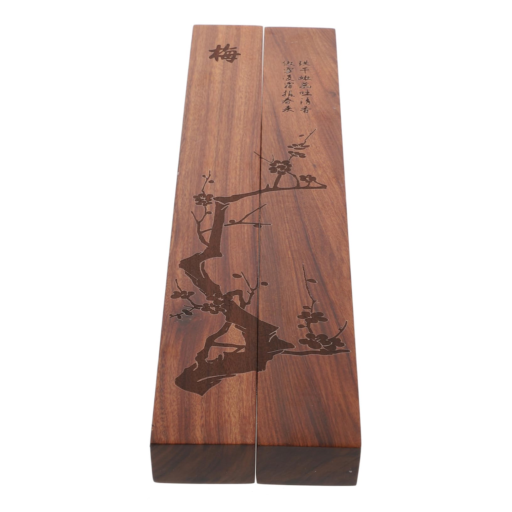 Holz Briefbeschwerer 2 Stück mit Chinesischer Kalligrafie für Zuhause
