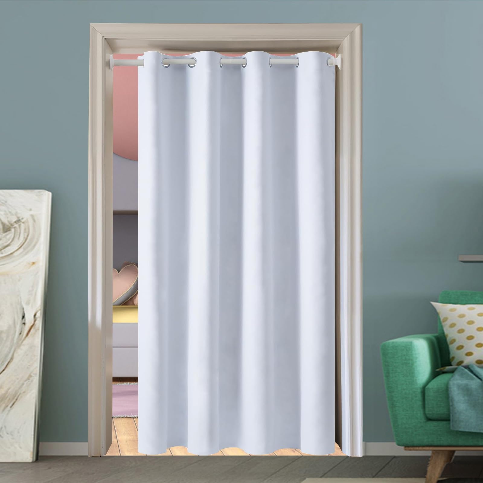 Rideau occultant de qualité supérieure blanc 50 x 70 cm thermique chic