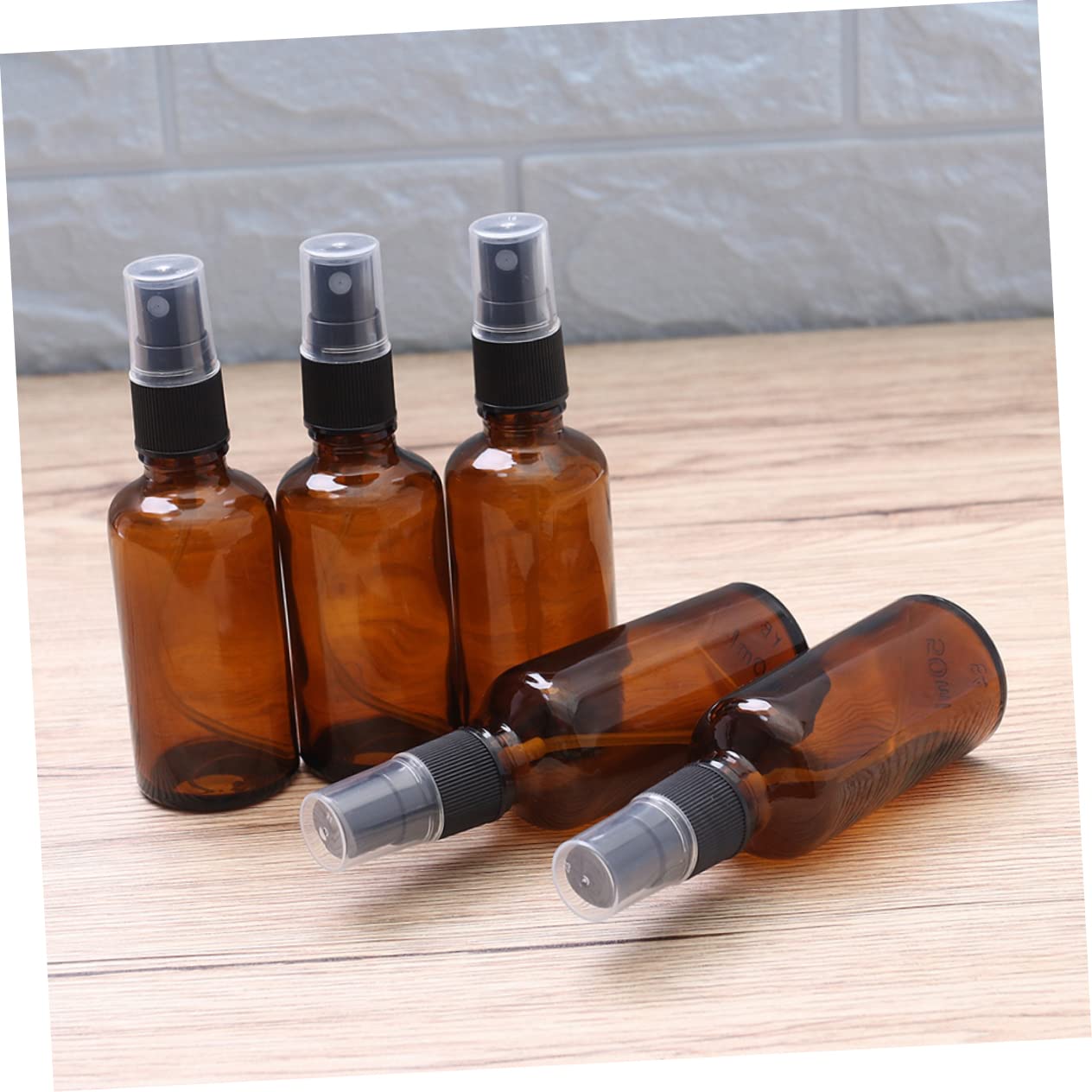 FOMIYES 20pezzi Flacone Spray Vuoto Vetro Marrone Flacone Cosmetico da Viaggio Portatile per Profumi Oli Essenziali e Altri Articoli
