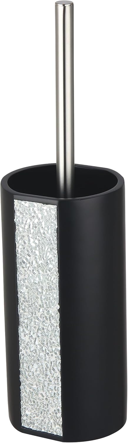 MSV Luanda Toilet Brush Set, Fabric, Black