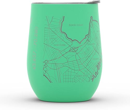 Vista 554 de Well Told Lexington Kentucky Map - Vaso de vino aislado con grabado de mapa de Kentucky, taza de acero inoxidable grabada (12 onzas, verde domingo)
