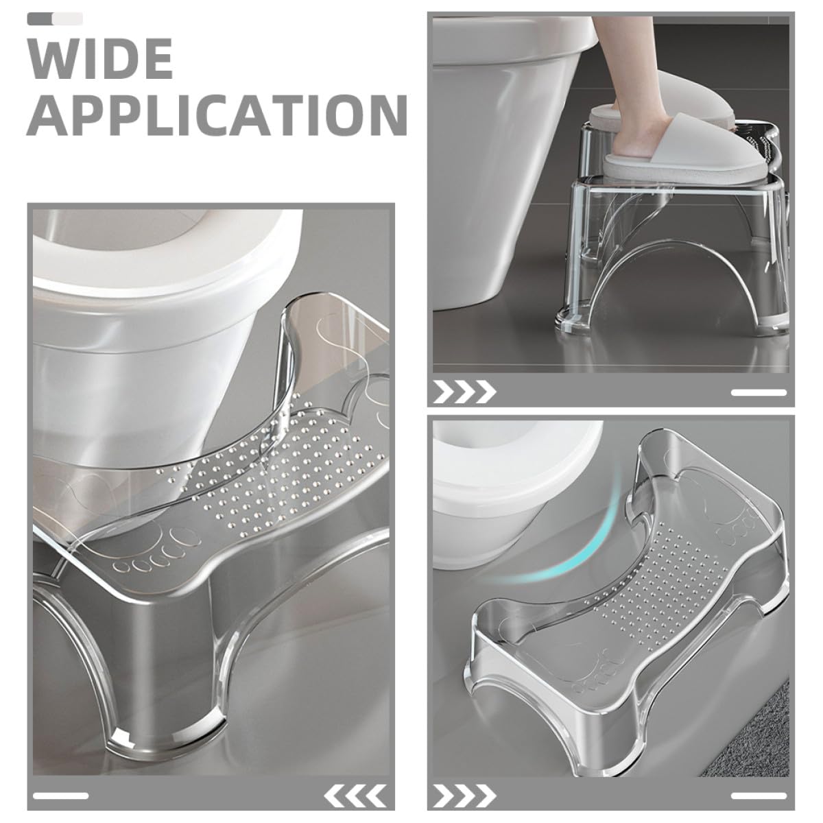 Sgabello per Wc Pieghevole Antiscivolo in Pet per Adulti | Portatile, per Bagno e Asili, Supporto Fino a 50kg, Favorisce Autonomia