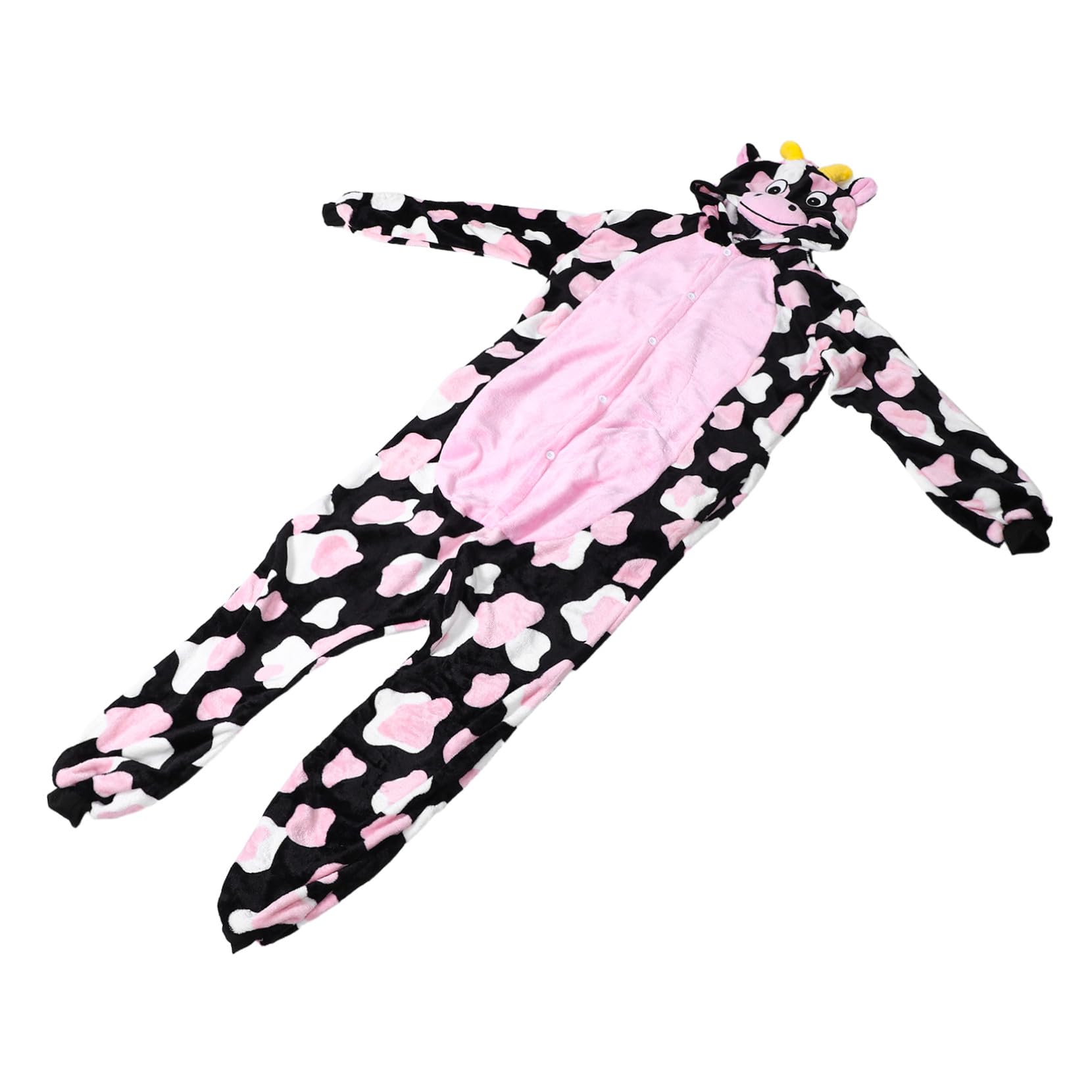 CALLARON Pigiama Onesie in Pile con e Rosa Spesso Unisex per Donna e Costume per Halloween