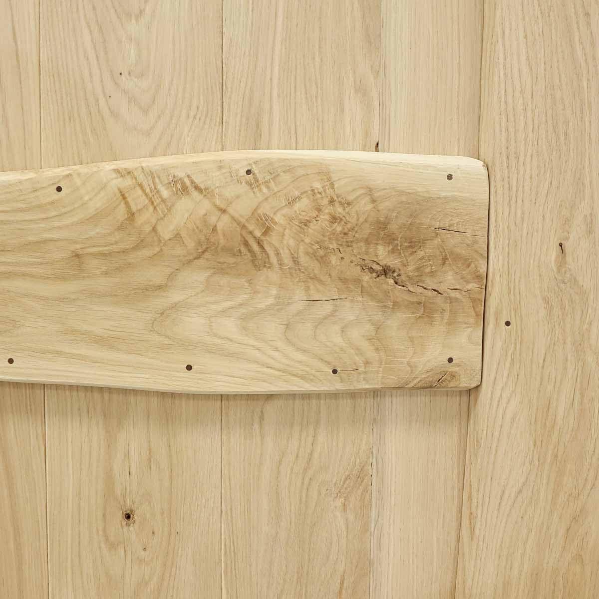 Porte coulissante Chêne massif FLINSTON (bois brut, 100x210)