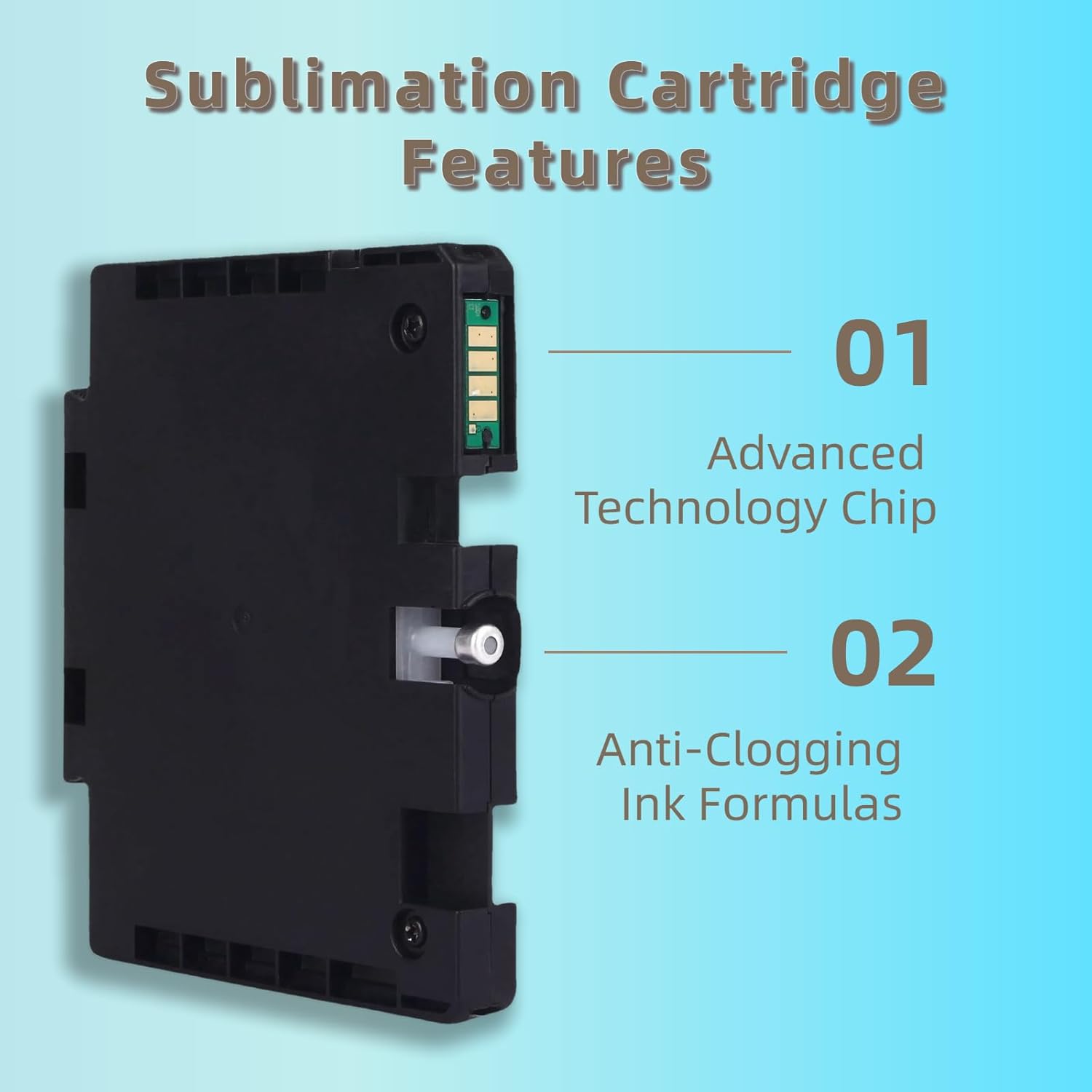 Sublimation Ink Cartridge Latest Upgraded Chip Compatible for SG500 SG1000 Sawgrass Virtuoso SG500 SG1000 Printers(Black, Cyan, Magenta, Yellow) - Image 6