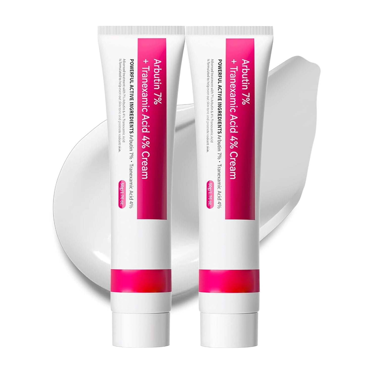 Arbutin 7% + Tranexamic Acid 4% Cream - 70,000ppm Arbutin & 40,000ppm TXA, Niacinamide & Hyaluronic Acid, Skin Tone & Dark Spot Corrector, Hydrating Face Moisturizer for All Skin Types (2)