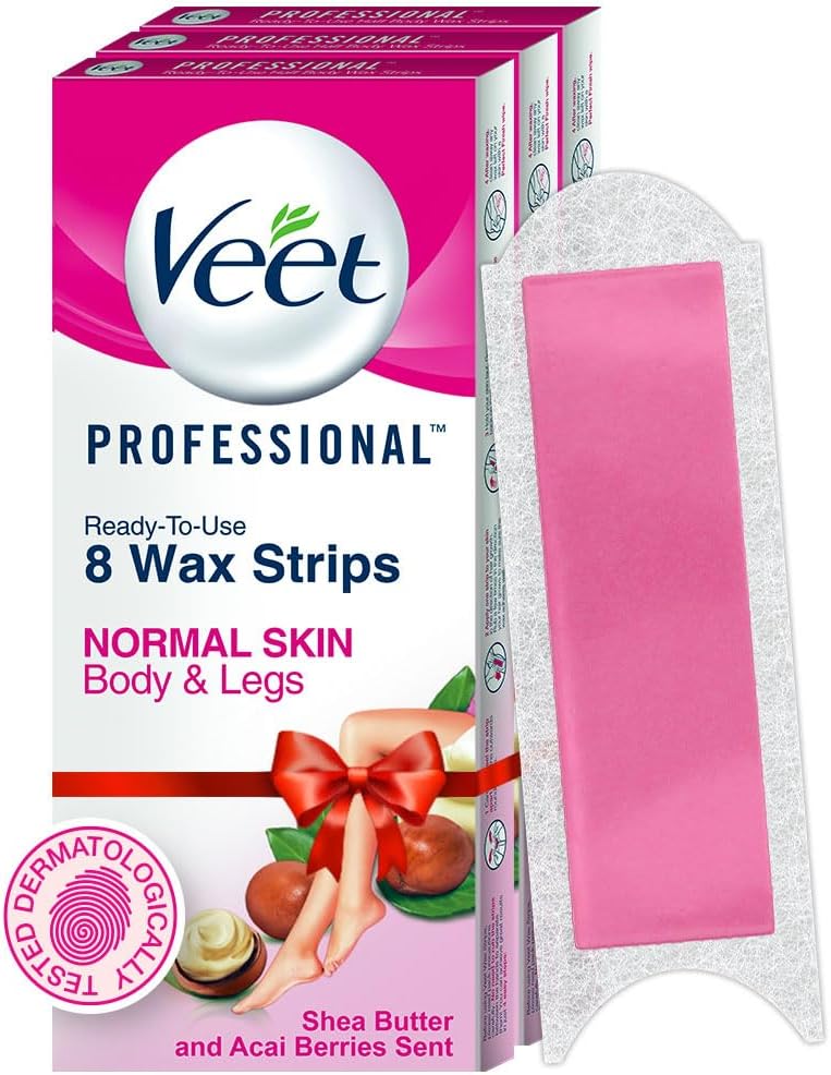 Half Body Waxing Kit for Normal Skin - 8 Strips (Pack of 3)