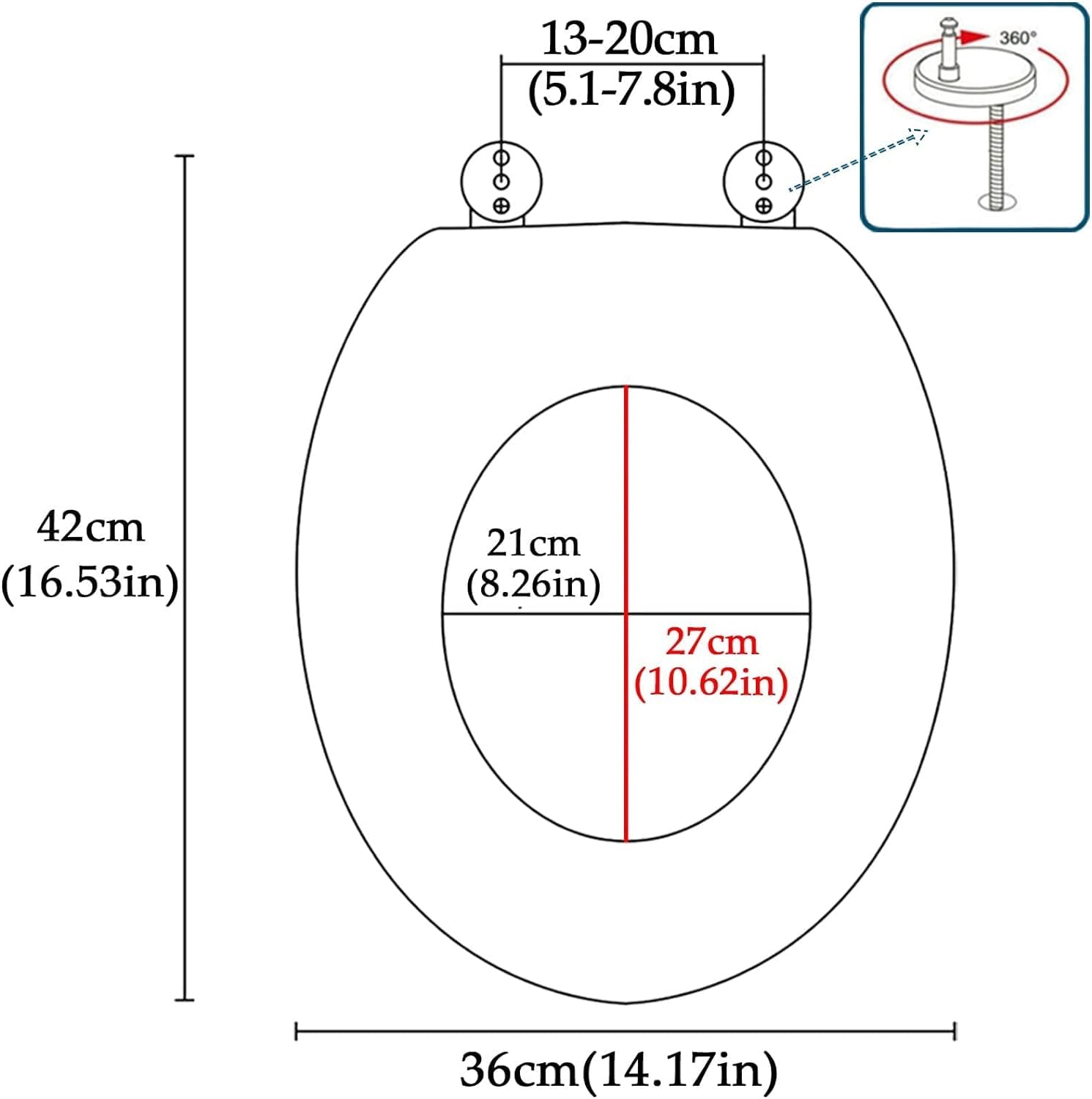 Amazon.com: Wcxixo Ideal Standard Toilet Seat, Heavy Duty