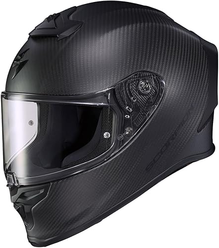 Miniatura 2 de ScorpionEXO R1 Air - Casco de fibra de carbono TCT-U 3K de fibra de carbono para motocicleta y aventura callejera con bolsillos para altavoces
