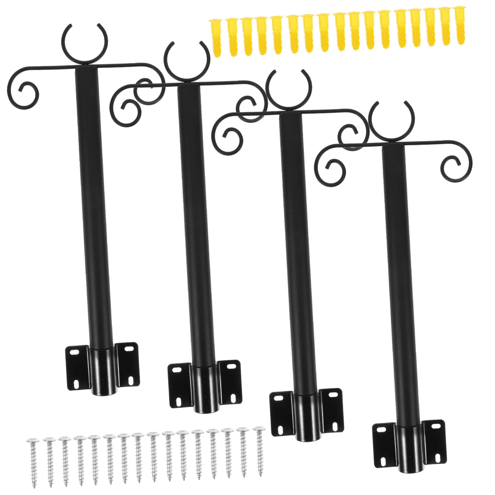 BESPORTBLE Support pour Éclairage Extérieur et Mangeoire à Oiseaux Pied de Lampadaire Métallique Poteau Éclairage Simple Installation pour Terrasse Jardin