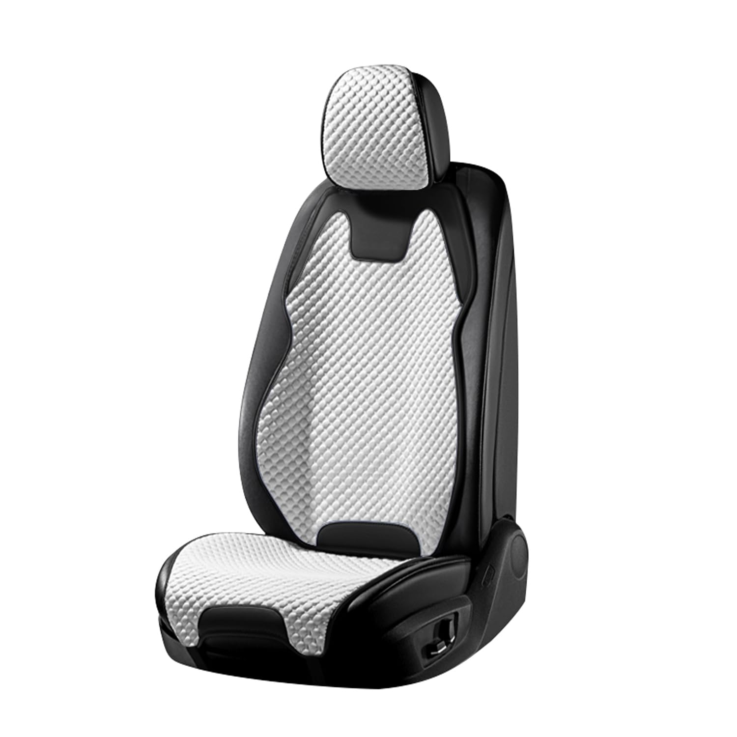 Housse De SièGe De Voiture pour MG MG6 2010-2021 Lin Auto AntidéRapant Respirante SièGe Avant Et ArrièRe Quatre Saisons Tapis,C/White
