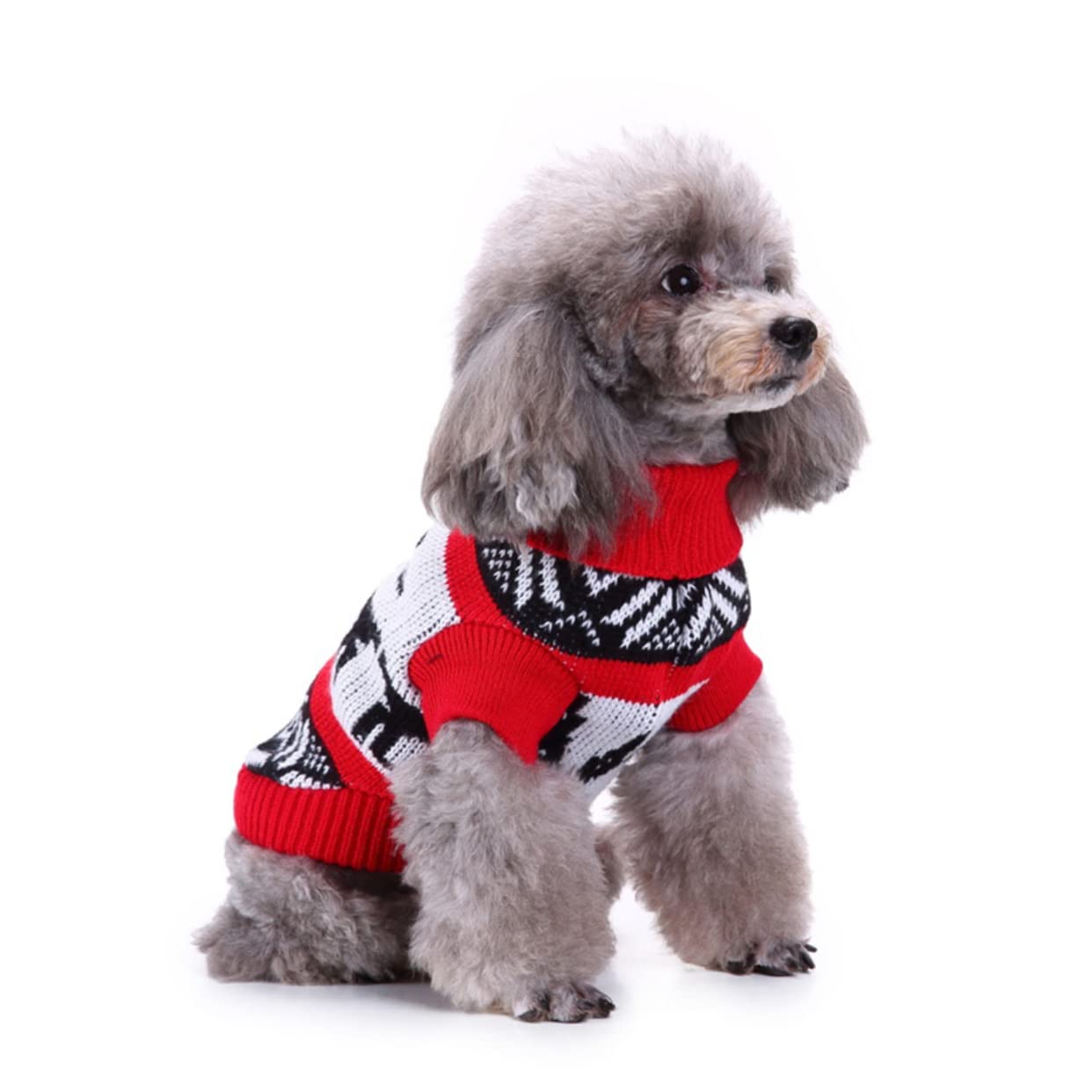 BESPORTBLE 3 Pezzi di Maglione per Animali Domestici Abbigliamento Festivo per Animali Maglione A Collo Alto per Animali Domestici Vestiti Invernali per Cani Maglione Lavorato A Maglia