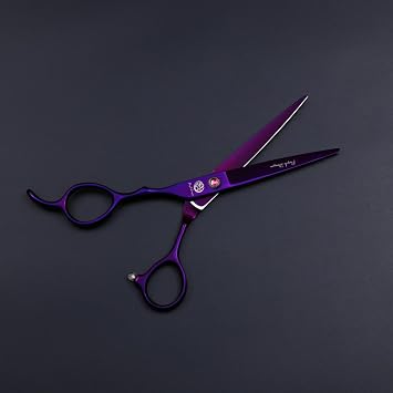 Purple Dragon 6.0 inch Left Hand Barber Hair Cutting Scissor - Purple