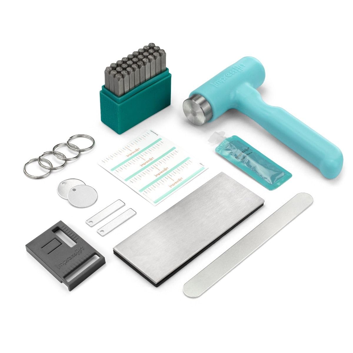 ImpressArt - Kit d'estampage en métal, comprend tous les outils essentiels d'estampage en métal pour la fabrication de bijoux et l'estampage à la main pour projets personnalisés (Homeroom 2, kit de