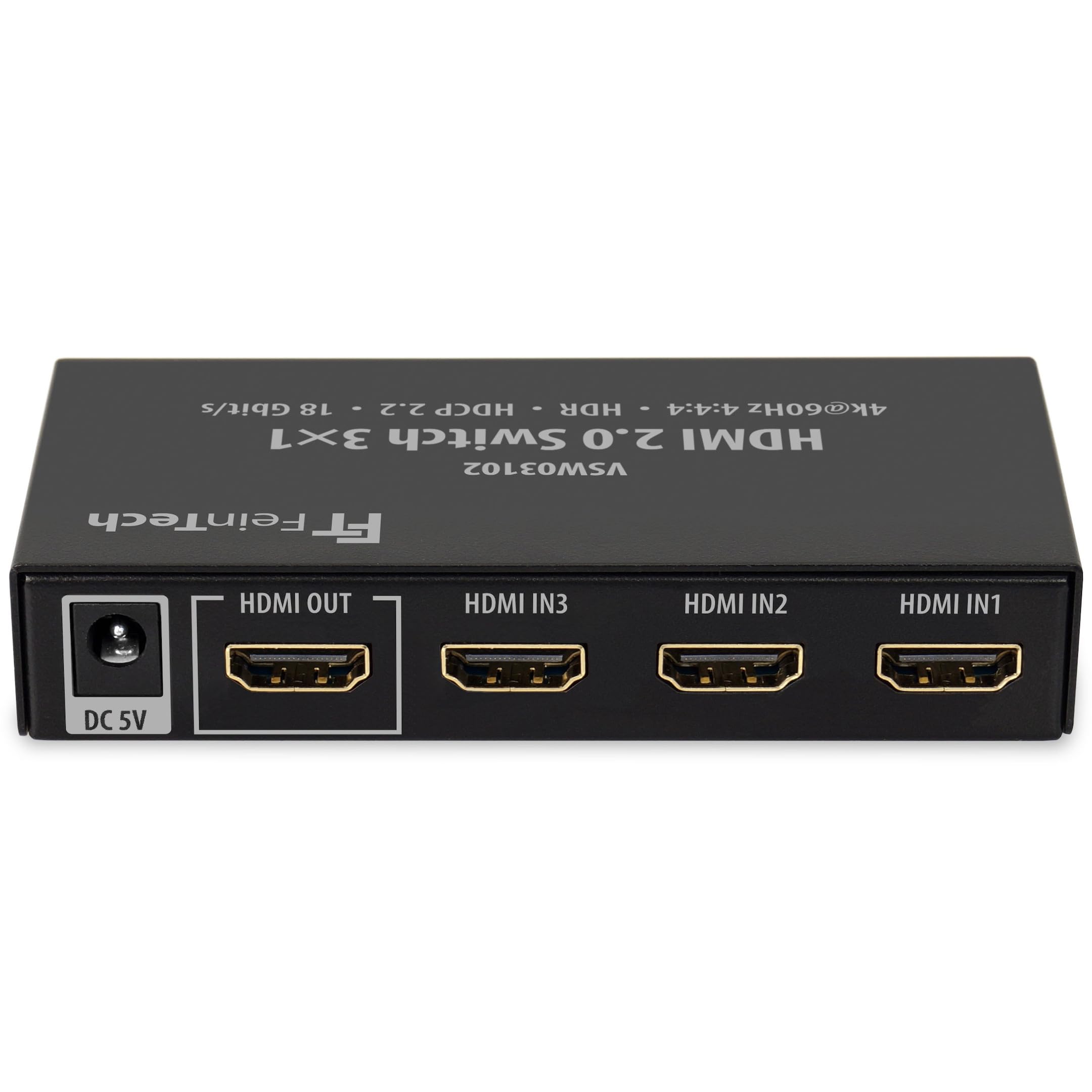 FeinTech VSW03102 HDMI Switch 3 In 1 out | 4K 60Hz | Auto-Switching