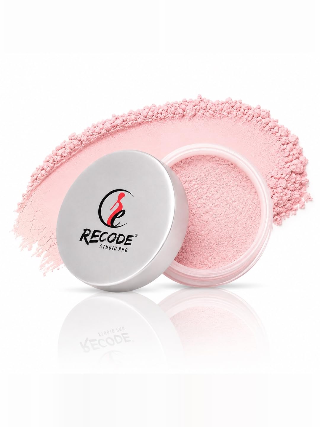 recode set & forget pink setting powder 12g | lightweight | controls oil, smooth matte finish, makeup lock for face