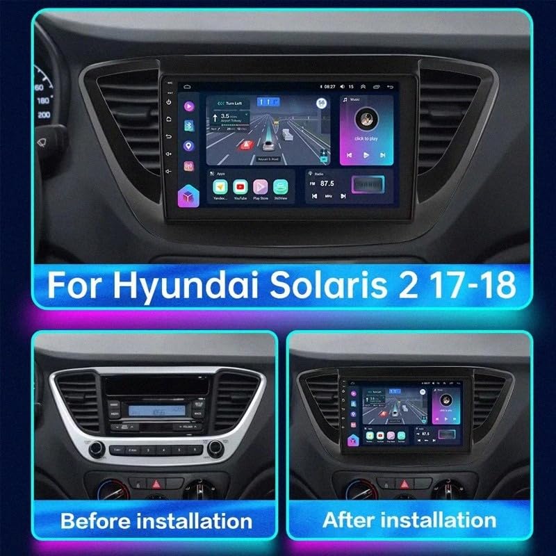 Solución de navegación y Bluetooth para salpicadero Hyundai Verna 2