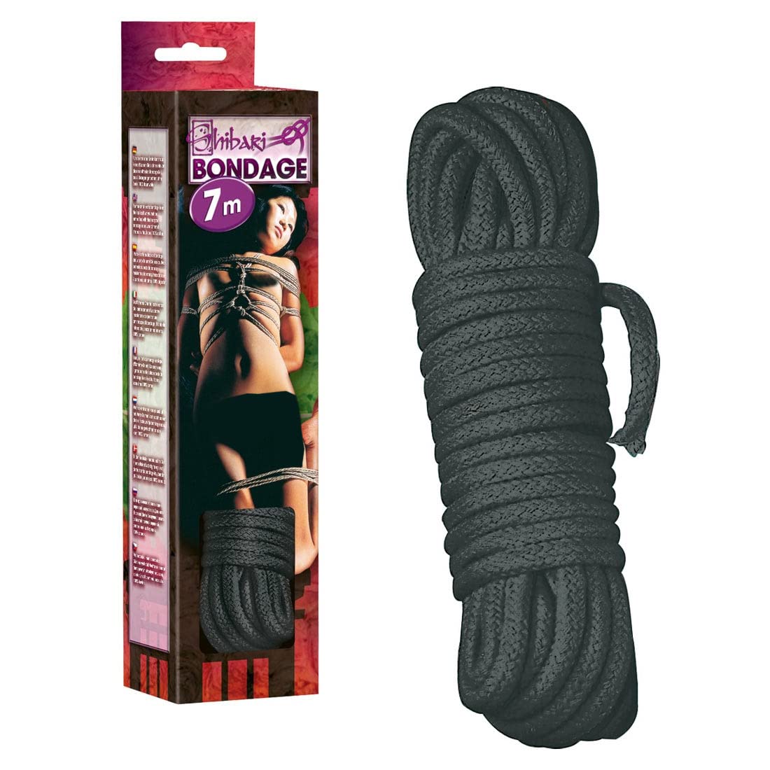 Bondage rope 7 m black