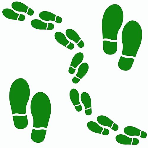 25 Pairs 50 Prints Leprechaun Footprint Floor Decals Stickers St