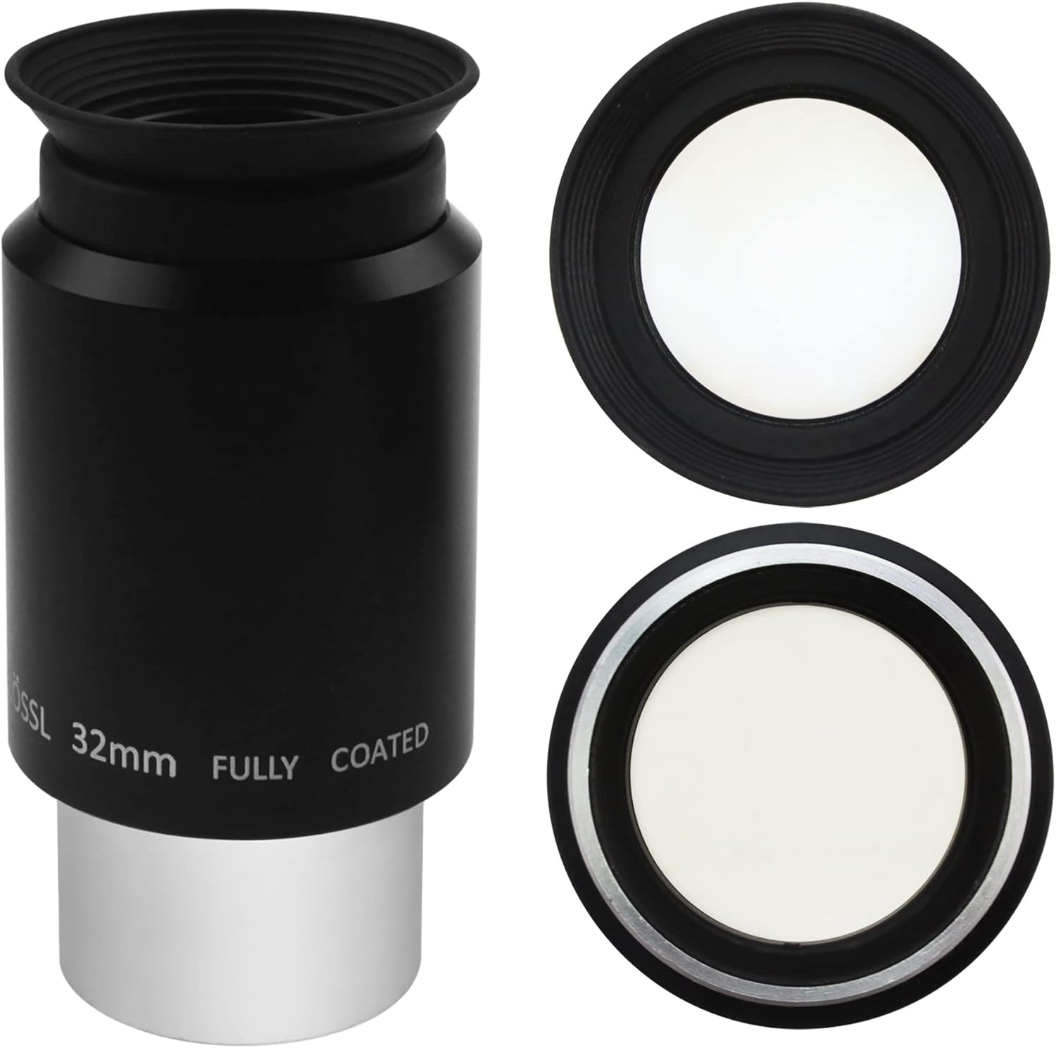 Astromania 1.25" / 2" Twist-Lock Adapter - Bundle with - 1.25" 32mm Plossl Telescope Eyepiece