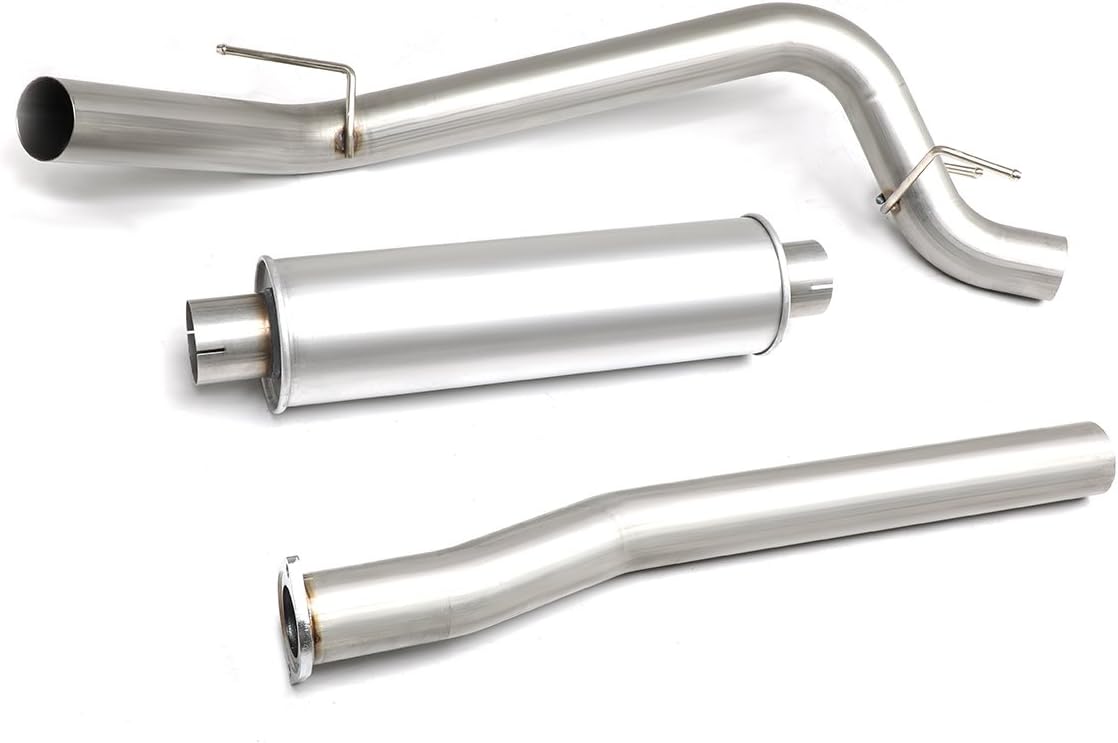 Auto Dynasty 3 Inches Rolled Muffler Tip Catback Performance Exhaust System Compatible with 2016-2022 Toyota Tacoma 3.5L V6, Stainless Steel