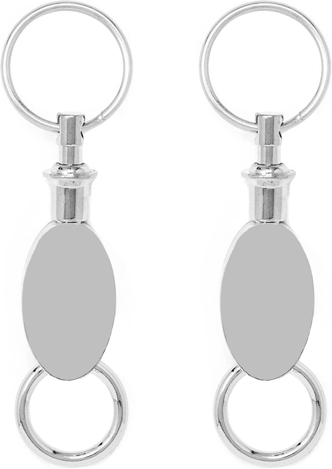 Stephanie Imports Set of 2 Quick Release, Detachable Valet Keychains With Dual Key Rings