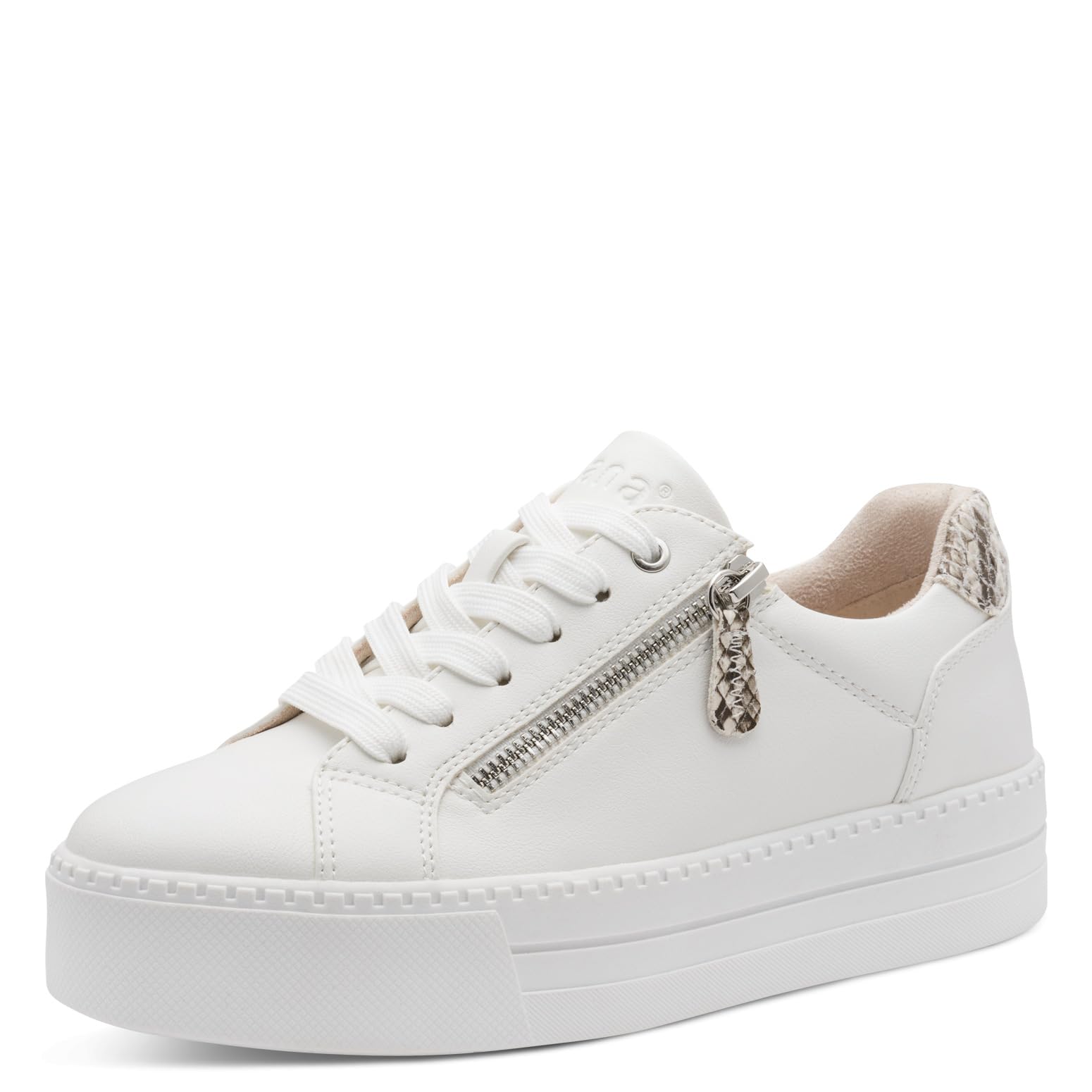 Jana Damen Sneaker Low Vegan 8-23767-43, Women's Trainers, White, EU 37 - UK 4