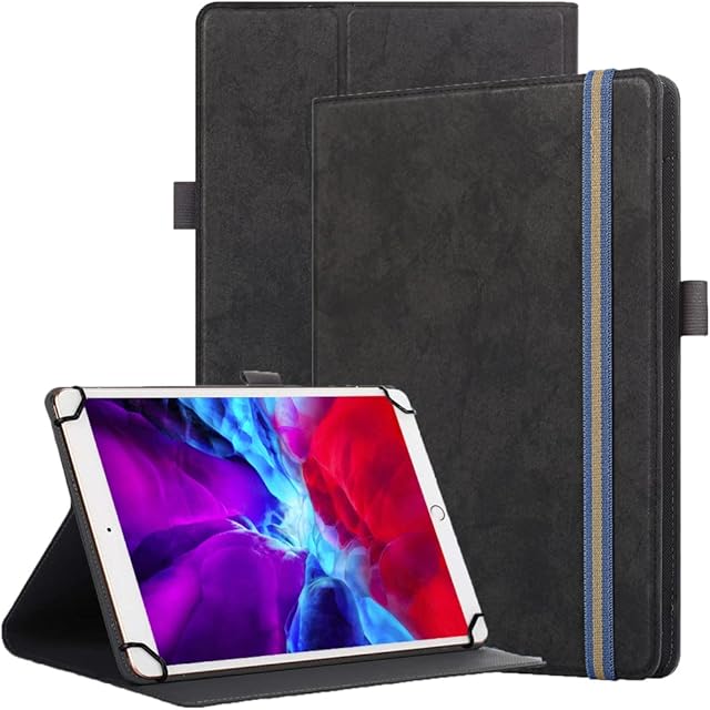 SINSO Universal Case for 9-11 Inch Tablet, Stand Folio Case Cover for All 9-11" Tablets (Samsung Tab 9.6/10.1/10.5, iPad 9.7-11", Lenovo Dragon Touch 10", Huawei 10.1-10.8, Fire HD 10), Black