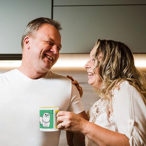 Miniatura 9 de 3dRose Janna Salak Designs GatosBlanco Chinchilla long-hairedgato persa paw-printTazas, NegroBlanco