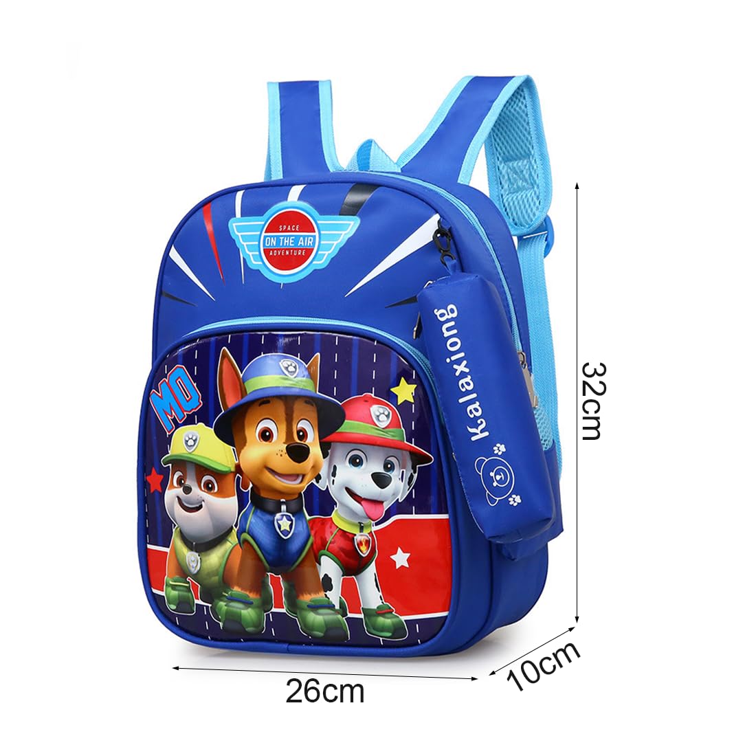 Sac à Dos Pat Patrouille pour Garçon, Cartable Enfant pour École Maternelle, Crèche, Garderie, Primaire, Bleu