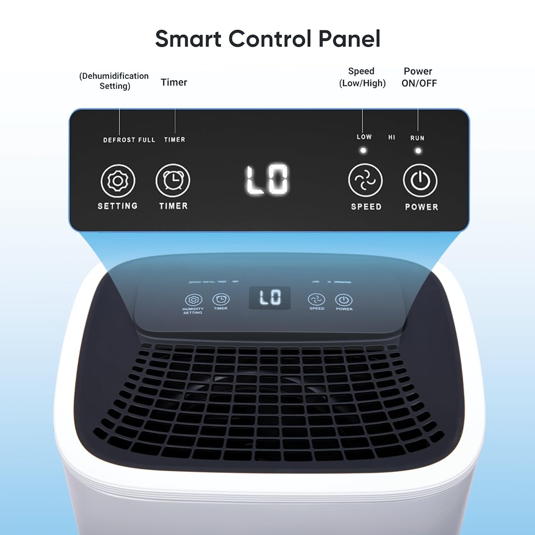 Smart Control Panel of HINISO Dehumidifier