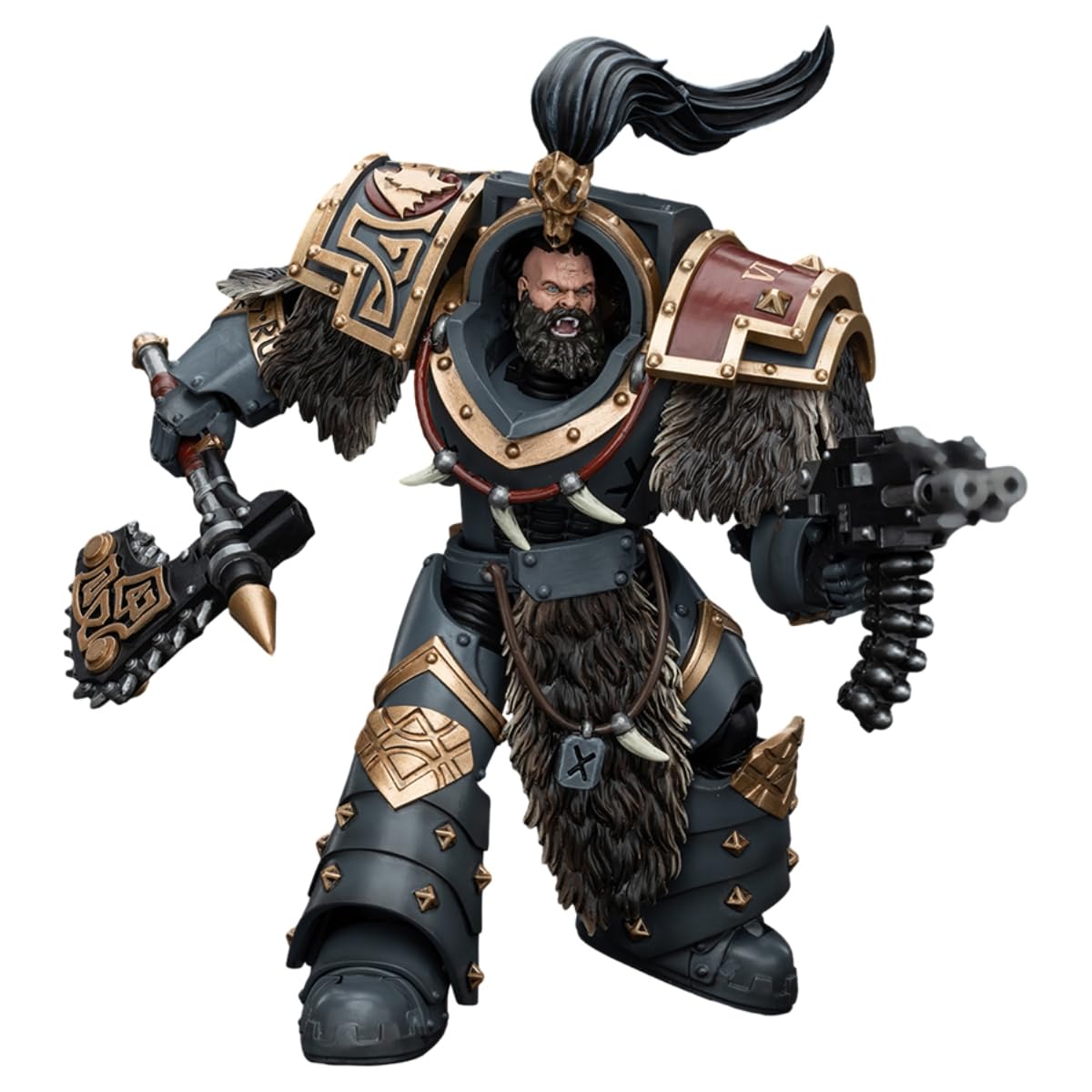 JoyToy Warhammer 40.000 Space Wolves Ragnar Blackmane Figura In Scala 1