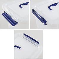 Vista 2 de Juego de 4 cajas de almacenamiento de plástico transparente de 6 litros con tapas