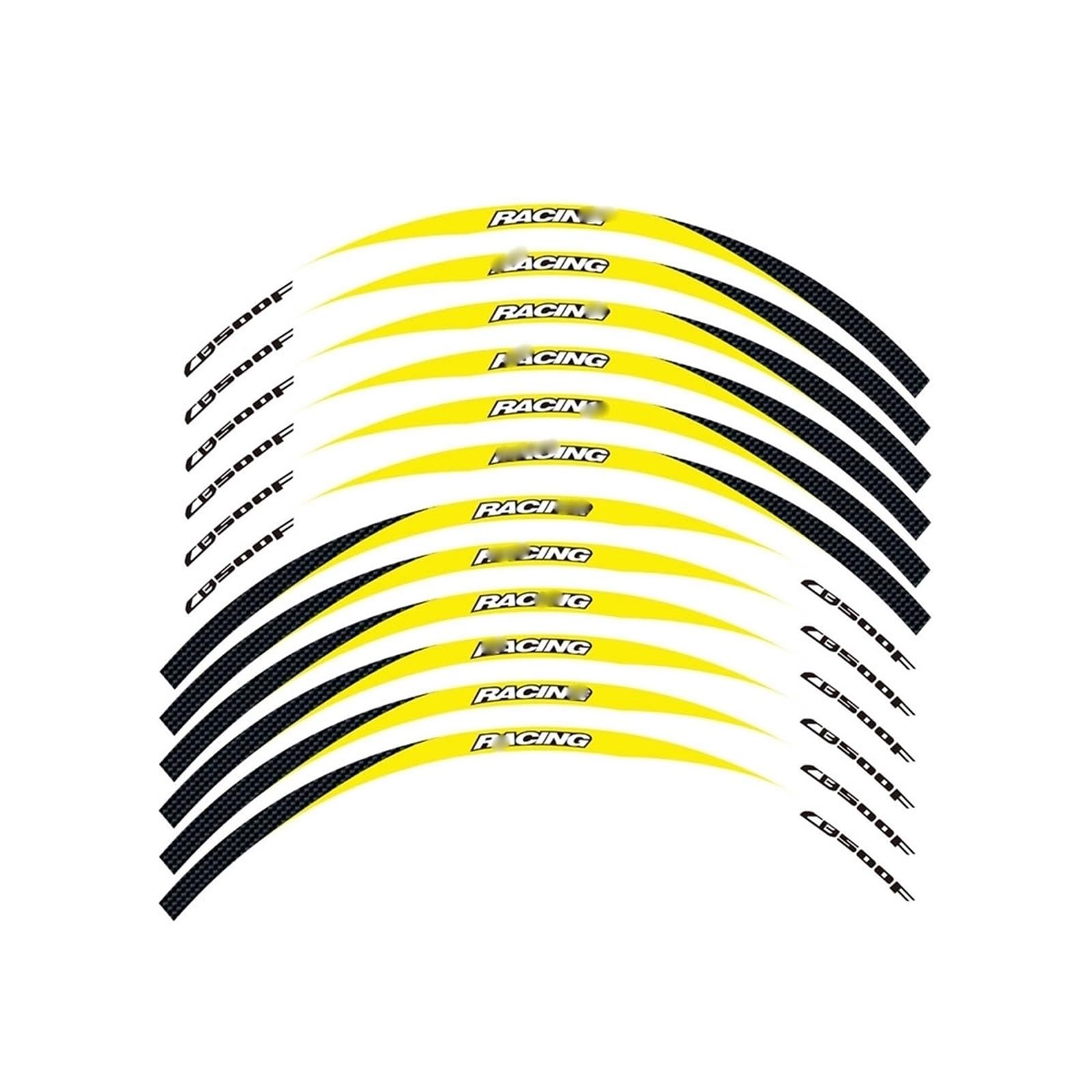 Reflective Motorcycle Wheel Sticker Rim for CB500F Motorcycle Wheel Sticker Stripe Reflective Rim(A-1)