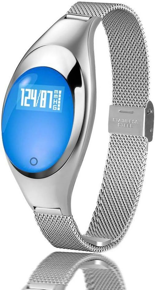 Smart Bracelet, JIAMEIYI Smart Watch Sports Z18 Tracker Heart Rate Monitor Daily Waterproof with Bluetooth Delicate Smartwatch Blood Pressure and Oxygen Monitor Best Gift for Women