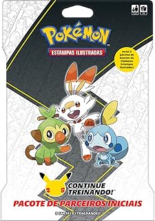 Blister Gigante Galar Pokémon Grookey, Scorbunny e Sobble 25 anos Copag Cards cartas, Cor: Estampado - Copag
