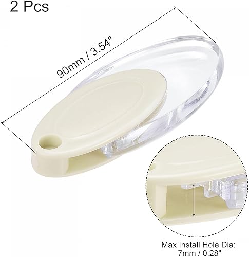 Miniatura 2 de uxcell Peso del cable ciego, 2 piezas de 3.543 in, cortina para ventana, con cuentas, manija de cadena romana, vertical, accesorios para persianas