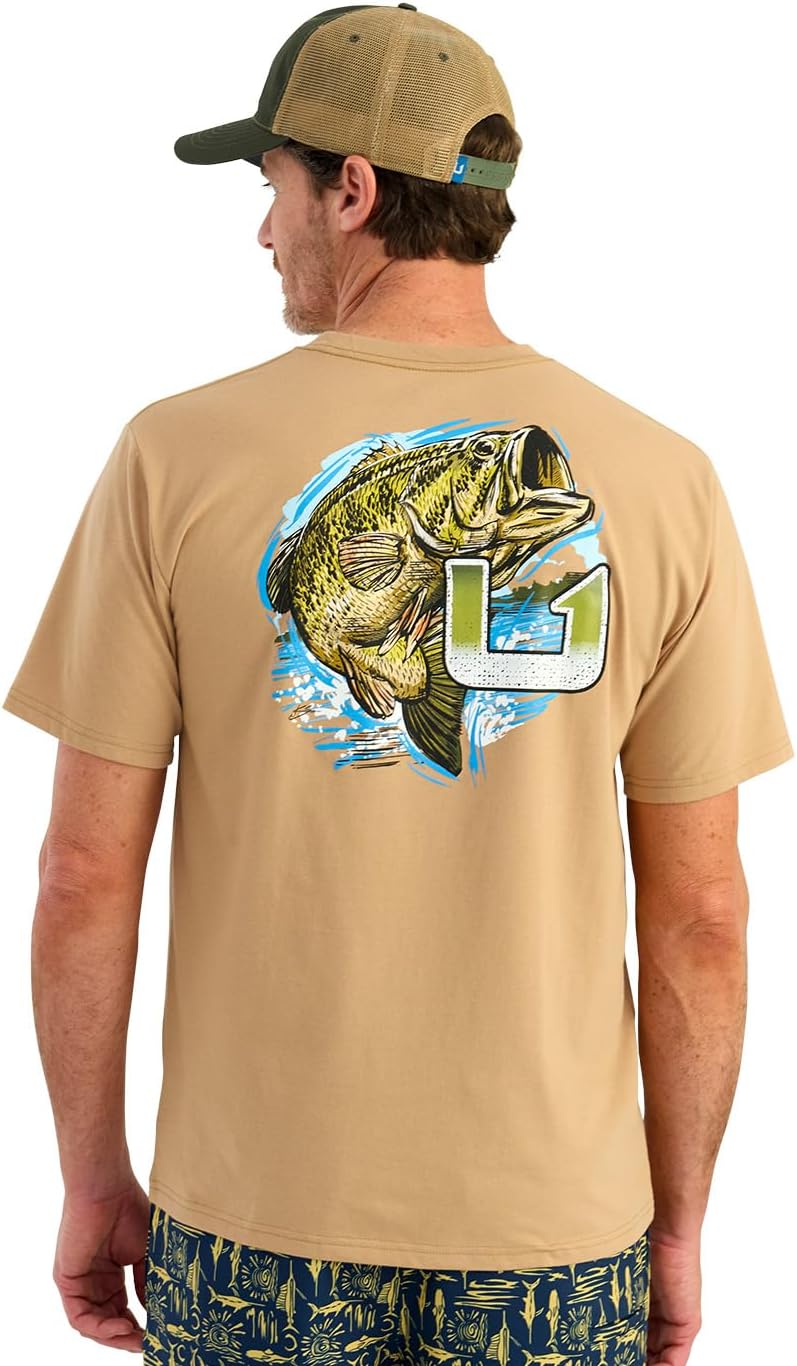 HUK Mens Kc Scott Short Sleeve Performance Tee, Fishing T-Shirt for Men