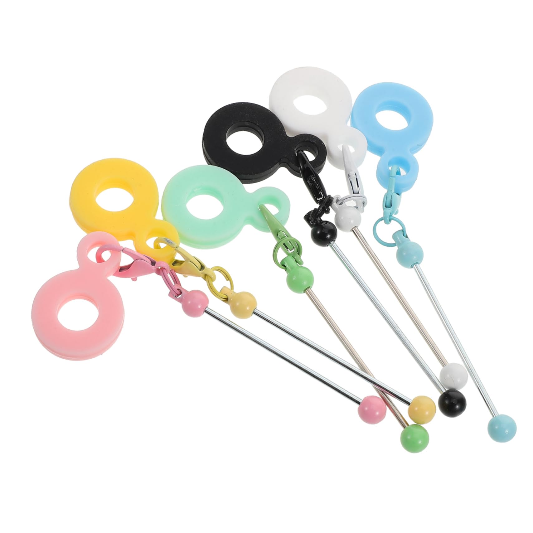 PRETYZOOM 6pcs Beadable Cup Decorations for DIY Tumbler Accessories Versatile for Bottles and Jars Creative Designs for Styles