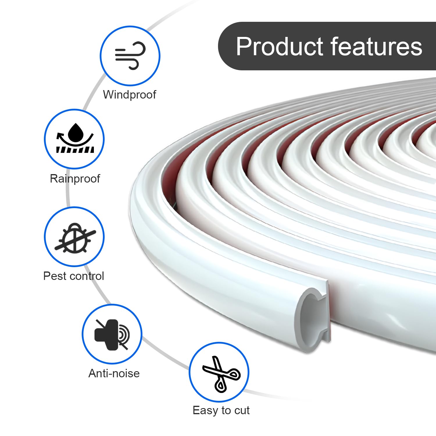 6M Joint Porte Fenetre Isolation Froid Et Phonique,Joint De