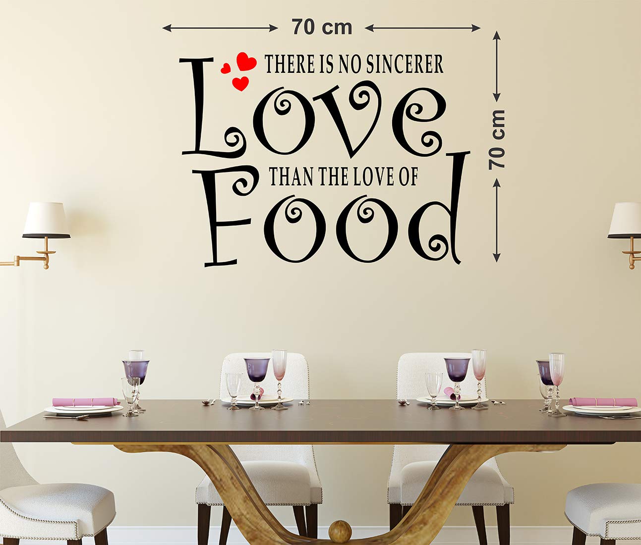 Wallstick Love Food wallstickers (Vinyl 70 cm x 70 cm) (57-3190) 2