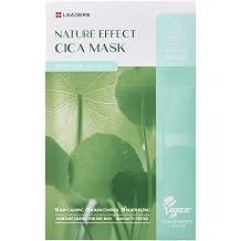 LEADERS Nature Effect Cica Mask Hydrating & Soothing Face Mask with Cica & Tea Tree Extracts for Healthy Skin, Skin Calming & Moisturizing, Vegan & Plant-Derived, Sebum Control - 10 Sheets