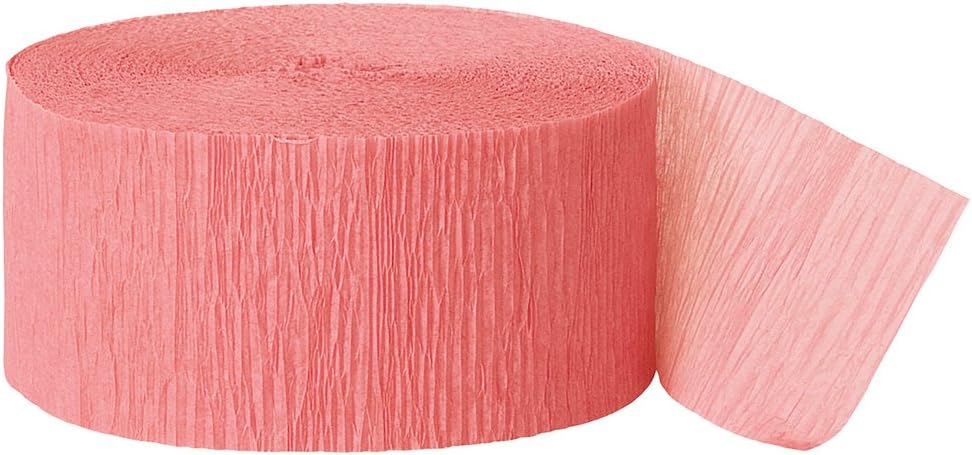 Crepe Paper Streamers, 81 Feet, Dusty Rose