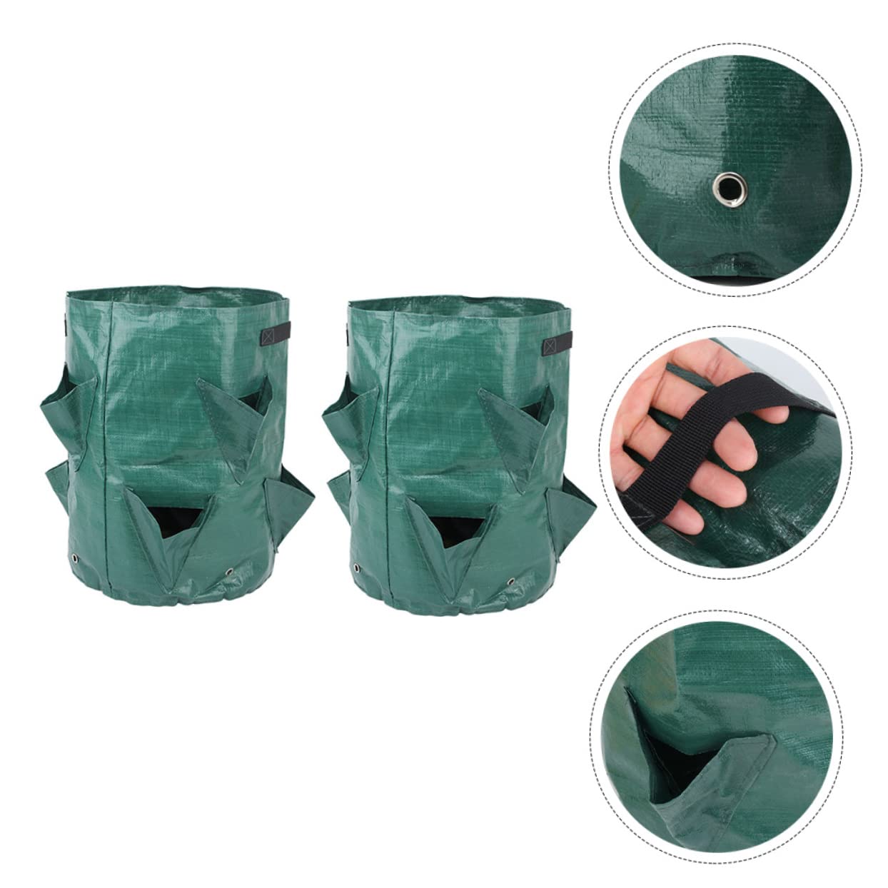 Toddmomy 2 Series Bolsa De Crecimiento De Plantas Colgante PE De Jardín Fresas Y Verduras 2 Piezas*2