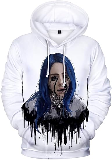 AMONA - Sudadera con capucha 3D para hombre, diseño de Billie Eilish :  Ropa, Zapatos y Joyería - Amazon.com